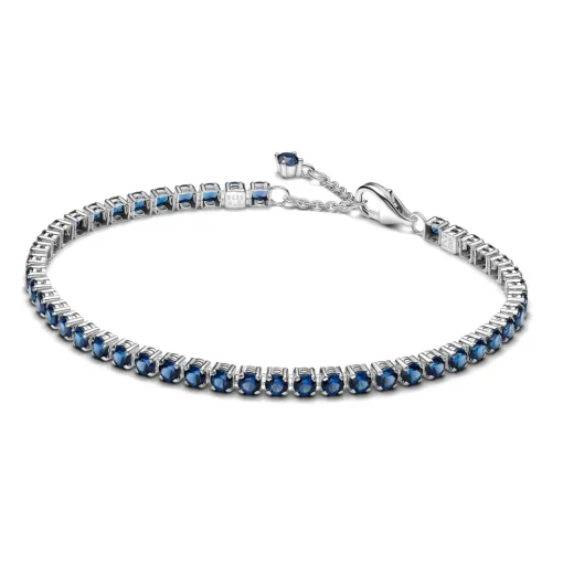 Pandora - Funklende blå tennisarmbånd i Sterling sølv - 591469c02