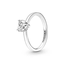 Pandora - Funklende hjerte ring - 191165c01