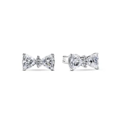 Pandora - Funklende sløjfe ørestikker i sterling sølv - 293506c01