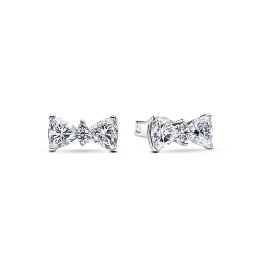 Pandora - Funklende sløjfe ørestikker i sterling sølv - 293506c01