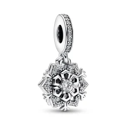 Pandora - Funklende Snefnug charm i sølv - 792355c01