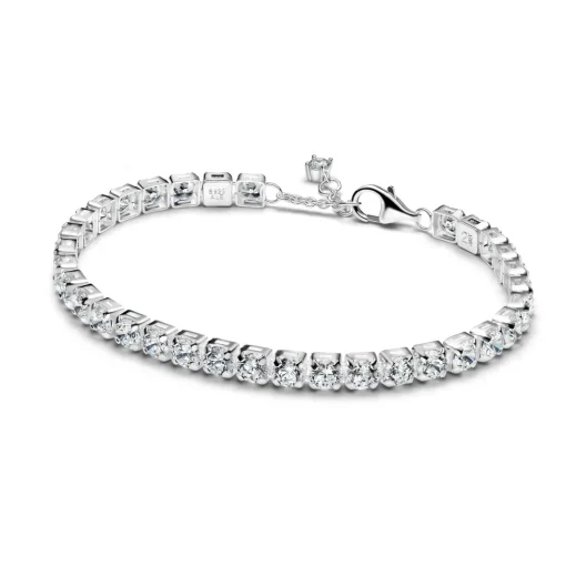 Pandora - Funklende tennisarmbånd i sølv - 593539c01