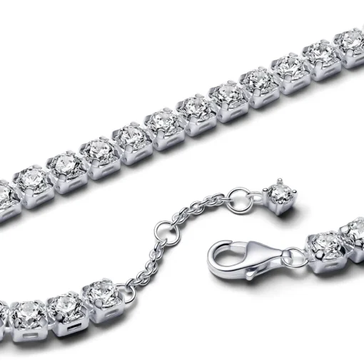 Pandora - Funklende tennisarmbånd i sølv - 593539c01
