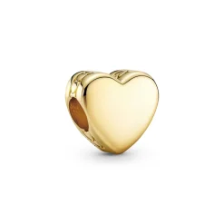 Pandora - Guldbelagt hjerte charm, men bånd af hjerter - 762015c00