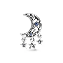 Pandora - Halvmåne og stjerne charm - 799643c01