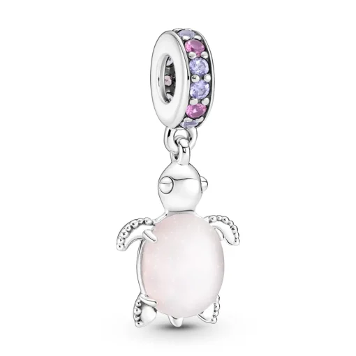 Pandora - Havskildpade med lyserød muranoglas - 798939c02