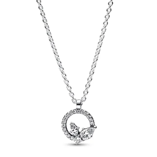 Pandora - Herbarium sølv halskæde med funklende zirkonia sten - 392620c01