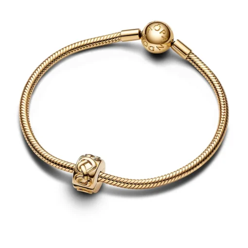Pandora - Hjerteknude klemmeled i forgyldt til Moments armbånd - 768035c00