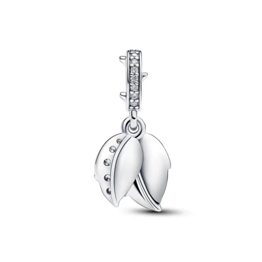 Pandora - Hvid rose charm i sølv - 793200c01