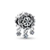 Pandora - Isblå Snefnug charm med stjerner - 792367c01