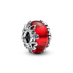 Pandora - Jule charm i sølv med rødt muranoglas - 793597c00