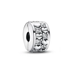 Pandora - Klemme led med sten og hjerter - 792235c01