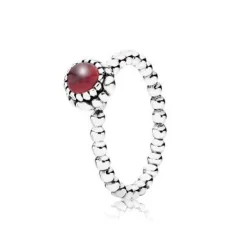 Pandora - Kuglering med granat, Januar birthstone 190854ga