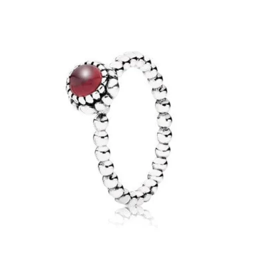 Pandora - Kuglering med granat, Januar birthstone 190854ga