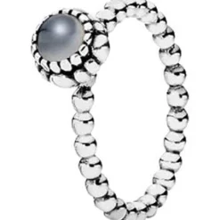 Pandora - Kuglering med månesten, Juni birthstone - 190854msg