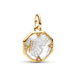 Pandora - ME Perlemor charm i forgyldt - 763366c01