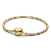 Pandora - Moments armbånd i forgyldt med hjerte lås - 563050c00