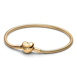 Pandora - Moments armbånd i forgyldt med hjerte lås - 563050c00