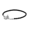 Pandora - Moments læderarmbånd med "T"lås - 591675C