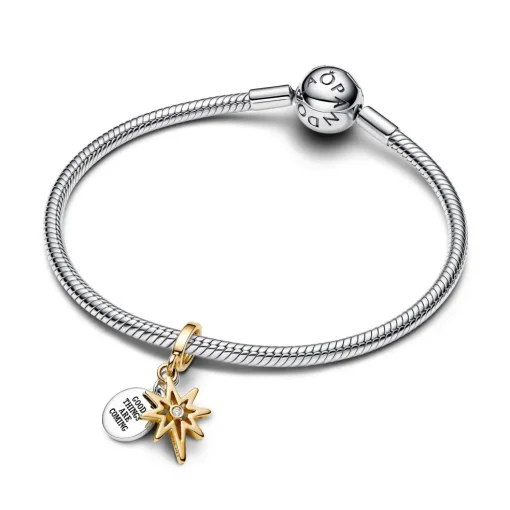 Pandora - Nordstjerne charm med Lab grown diamant - 763588c01