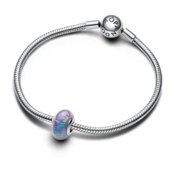Pandora - Opliserende lilla sterling sølv charm - 791691c05