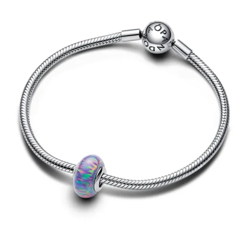 Pandora - Opliserende lilla sterling sølv charm - 791691c05