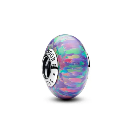 Pandora - Opliserende lilla sterling sølv charm - 791691c05