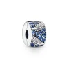 Pandora - Pavé og fjer klemmeled i sølv - 792552c01