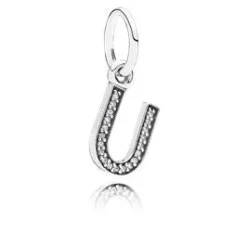 Pandora - "U" charm - 791333cz