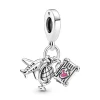 Pandora - Rejse charm med fly, globus og kuffert - 799435c01