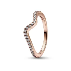 Pandora - Rosaforgyldt wave ring - 182539c01
