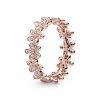 Pandora - Rose forgyldt ring med blomster - 180934cz