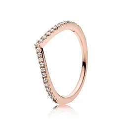 Pandora - Rose ring med hvide sten - 186316cz