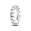 Pandora - Sammensluttende hjerte ring i sølv - 193427c00