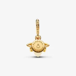 Pandora - Selvlysende ildflue charm i forgyldt - 769352c01