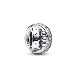 Pandora - Signatur, kugle og pavé charm - 792317c01