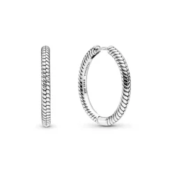 Pandora - Slange charm creoler i sølv - 299532c00