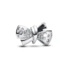 Pandora - Sløjfe charm i sølv med sten af zirkonia - 793442c01