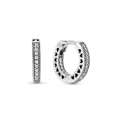 Pandora - Sølv creoler med zikoner - 296317cz