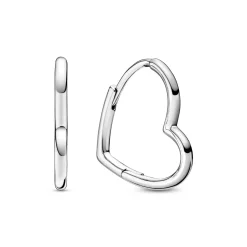 Pandora - Sølv hjerte hoops, small - 298307c00