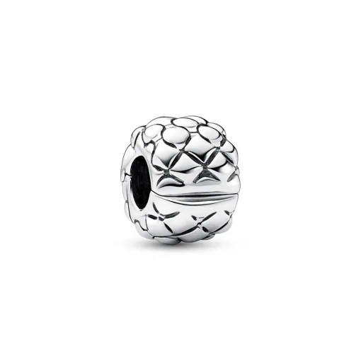 Pandora - Sølv klemmeled med tekstur - 792746c00