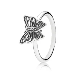 Pandora - Sølv ring med sommerfugl - 190901cz
