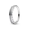 Pandora - Sølv signatur ring med sten af zirkonia - 192283c01