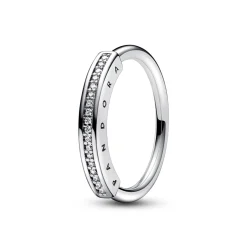 Pandora - Sølv signatur ring med sten af zirkonia - 192283c01