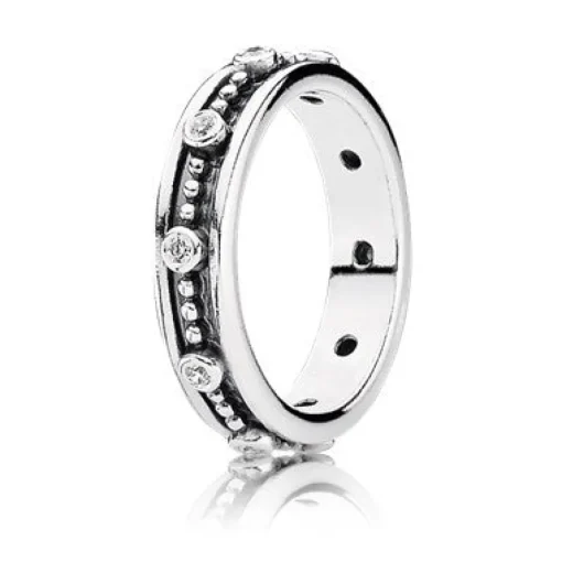 Pandora - Sølvring med kugler og zirkonia - 190882cz