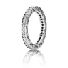 Pandora - Sølvring med zirkonia og mønster - 190618cz