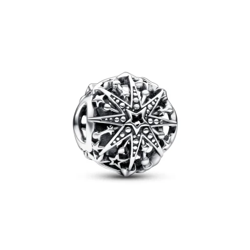 Pandora - Snefnug charm med stjerner - 792360c00