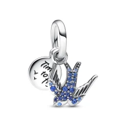 Pandora - Svale charm med blå sten - 792570c01