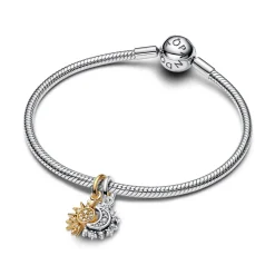 Pandora - Todelt sol og måne charm - 763585c01