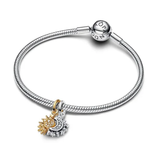 Pandora - Todelt sol og måne charm - 763585c01